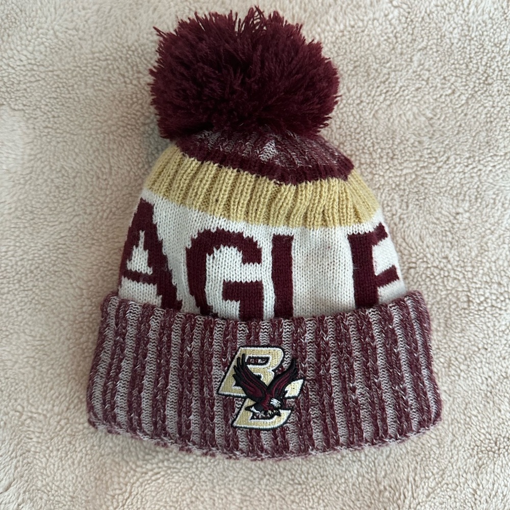 New Era Boston College Eagles Knit Pom Pom Beanie Hat